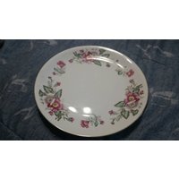 Hira Fine China 10 Zoll Dinner/Chop Plate Prairie Rose Mit Rosa Und Gelben Blumen Goldrand von EastIdahoCompany