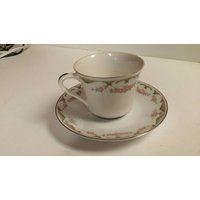 Lizbeth By Wyndham Fine China Teetasse Und Untertasse Ersatzschale Mit Rosa Blumen von EastIdahoCompany