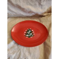 Old Fashioned Weihnachtsbaum Von Waechtersbach, 12, 75 Zoll Oval Servier Sandwich Oder Gebäck Tablett von EastIdahoCompany