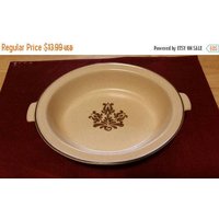 Pfaltzgraff Village Design 11 Zoll Ovale Servierschüssel Mit Griffen Und Braunen Blumen Gelb/Gold 6 von EastIdahoCompany