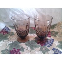 Rauchtopas Fostoria Glas Saft Becher Woodland Design Sammlerstück Küche von EastIdahoCompany