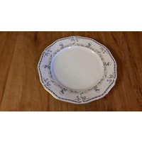 Mikasa Fine China Priscilla 25 cm Dinner Oder Chop Plate Blaues Band, Lila Und Koralle Blumen von EastIdahoCompany