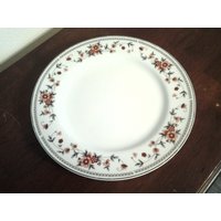 Sheffield Jubiläum Porzellan Fine China 10 Zoll Teller Ersatz Rosa Und Maroon Blume von EastIdahoCompany