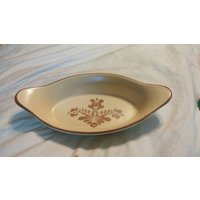 Village Design Gold Und Braun Pfaltzgraff Oval Steinzeug Auflaufform Made in Usa von EastIdahoCompany