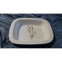 Weiße Und Braune Schatz-Handwerksweizen-Runde Keramik-Rechteckige Auflaufform Oder Pan von EastIdahoCompany