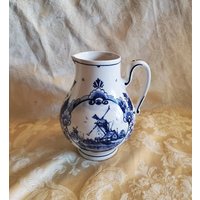 D.p. Delfter Blau, Made in Holland, Handarbeit, Ballkrug Mit Windmühle Und Blauem Blumendesign, Vintage Küche von EastIdahoCompany