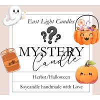 Mystery Candle Kerze | Halloween/Herbst Handgemachte Duftkerze Sojawachs Vegane Personalisiert Geschenkidee Mystery Candle Kerze | Halloween/Herbst Handgemachte Duftkerze Sojawachs Vegane Personalisiert Geschenkidee von EastLightCandlesShop