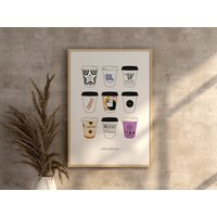 Leeds Kaffeetassen - Print Illustration Poster von EastLondonPrints