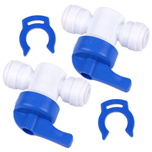2 STÜCKE 1/4 Zoll Gewinde Kugelhahn Inline Tap Quick Connect Drücken für RO Wasser Umkehrosmose System von Eastar