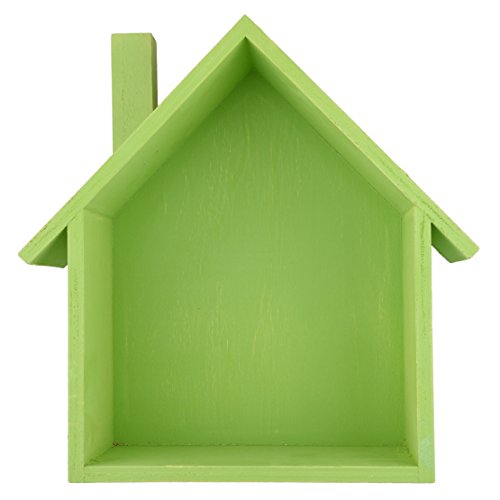 Green Wall Hanging Case Box Aufbewahrung Craft Dekoration Holzhaus Form Regal Display von Eastar