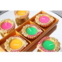 x1 Packungen Schöne Runde Diya Kerzen | Traditionelles Handbemaltes Und Handgefertigtes Ton-Finish x1 Packungen Schöne Runde Diya Kerzen | Traditionelles Handbemaltes Und Handgefertigtes Ton-Finish von EasternPrintStudio