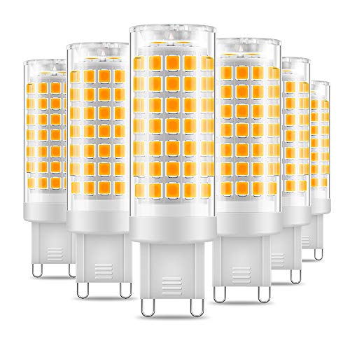 Eastiya G9 LED Leuchtmittel, 7W Äquivalent zu 60W Halogen Glühbirnen, 650LM, Warmweiß 3000K, G9 Energiesparlampen, Nicht-dimmbar, 6er Pack von Eastiya
