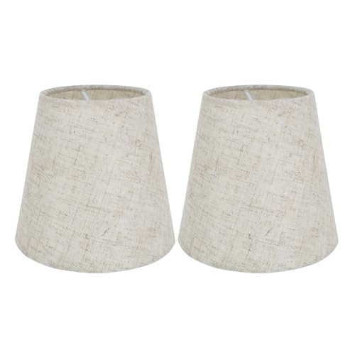 Eastlion Lampenschirm 2er Pack 5.5"/Ø14cm E14 E27 Lampenschirm for Flachs Kerze Kronleuchter Wandleuchte Pendelleuchte Tischlampe,Leinen Eastlion Lampenschirm 2er Pack 5.5"/Ø14cm E14 E27 Lampenschirm for Flachs Kerze Kronleuchter Wandleuchte Pendelleuchte Tischlampe,Leinen von Eastlion