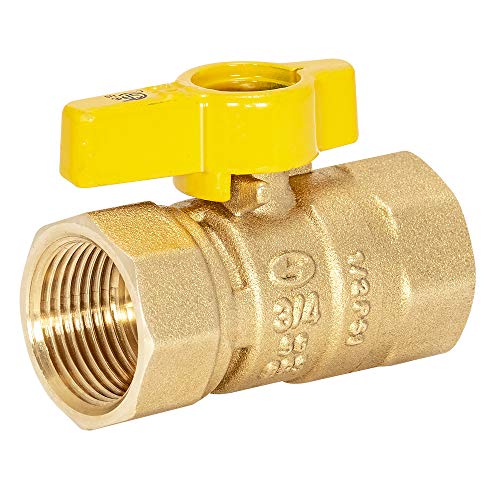 EZ-FLO 60011 Messing gerader Gas-Kugelhahn mit 1/4-Drehgriff 3/4 Zoll FIP von Eastman