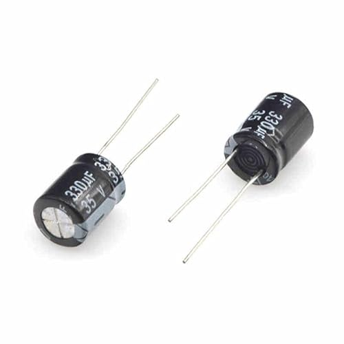 4 Stück 330uF 35V 330MFD 35WV 10 x 13 mm Aluminium-Elektrolytkondensator von Eastsplend