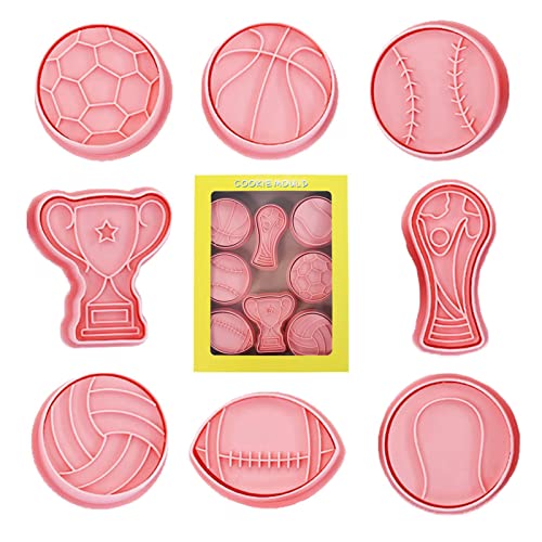 Ausstechformen Fußball, 8 Stück Keksausstecher Kinder, Fußball Ausstecher Set, Plätzchen Ausstecher Plastik, Cookies Cutter, Keks Ausstechform Für Fondant, Kuchendeko Ausstechformen Fußball, 8 Stück Keksausstecher Kinder, Fußball Ausstecher Set, Plätzchen Ausstecher Plastik, Cookies Cutter, Keks Ausstechform Für Fondant, Kuchendeko von Eastuy