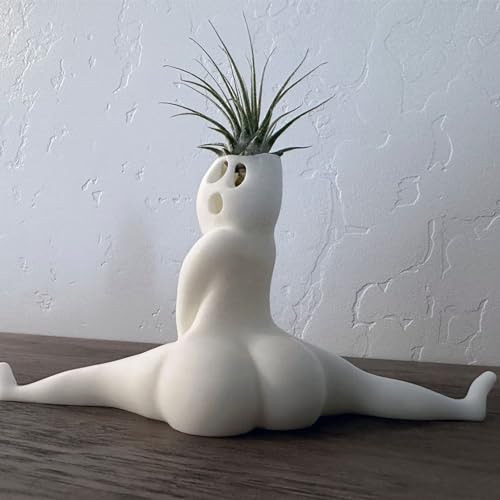 Eastuy Keramik Blumentopf | Funny Big Booty Ghost Planter | Niedlicher Blumentopf Figur | Lustiger Totenkopf Blumentopf/Übertopf | Big Booty Ghost Pflanzentopf | Pflanzgefäß Für Zuhause, Büro von Eastuy