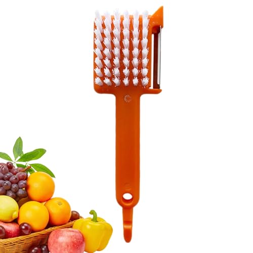 Eastuy Mehrzweck-Schälbürste, 5-in-1-Gemüseschäler mit Bürste, Multifunktionaler Allesschneider, Fruchtreinigungsbürste, Reibe, Pipette und Dosenöffner mit langem Griff Eastuy Mehrzweck-Schälbürste, 5-in-1-Gemüseschäler mit Bürste, Multifunktionaler Allesschneider, Fruchtreinigungsbürste, Reibe, Pipette und Dosenöffner mit langem Griff von Eastuy
