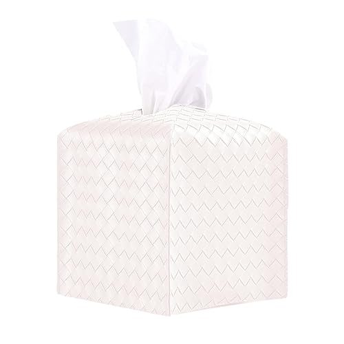 Kosmetiktücherbox Quadratisch Taschentuchbox PU Leder Tücher Box Moderner Und Dekorativer Taschentuchspender Für Esszimmer Badezimmer Schlafzimmer Auto Büro von Eastuy