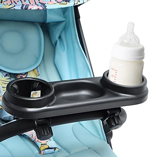 Snack Tablett Für Kinderwagen, Universelle Snack Tray for Prams, Trennwand Aufbewahrungs Kinder Essenstablett Mit Verstellbarem Clip, Passend Für Die Meisten Arten Von Kinderwagen Mit Armlehnen von Eastuy