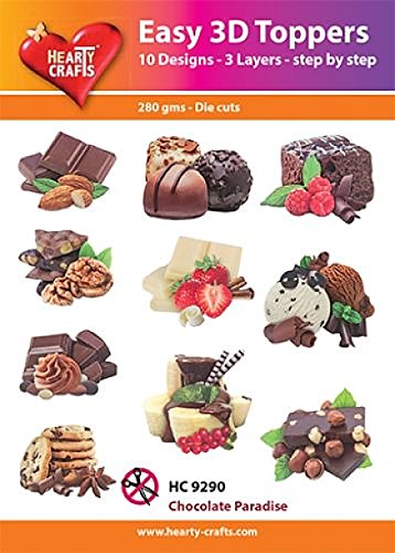 Easy 3D Topper Schokolade Paradise, Papier, Mehrfarbig, 17 x 10 x 1 cm von Easy 3D Toppers