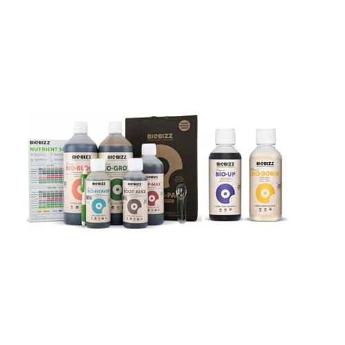 BioBizz Starters Pack + Bio Bizz ph down 250ml + Bio-Bizz ph-up 250ml | Dünger-Komplettset | Bio-Dünger | Bio pH-Regulatoren | Indoor & Outdoor Anbau | organisch von Easy Act