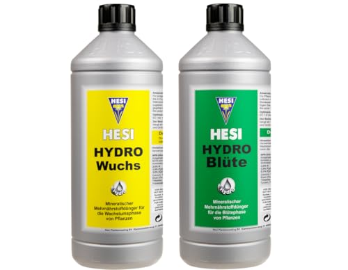 Hesi Hydro Wuchs & Blüte Set 2x1L – Hochwertiger Flüssigdünger für Hydroponik - Fördert starkes Wachstum & üppige Blüte. Ideal für alle Hydrokulturen und hydroponischen Systeme. von Easy Act