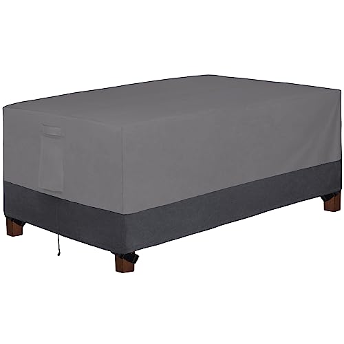 Easy-Going 600D robuste, rechteckige Tischabdeckung, UV-beständig und wasserdicht, für den Außenbereich, Rasen, Terrasse, Möbelabdeckung, 183 cm L x 111 cm B x 58 cm H, Grau/Dunkelgrau von Easy-Going