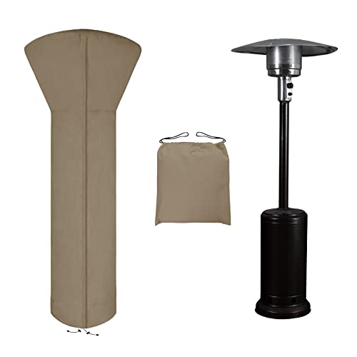 Easy-Going Abdeckung für Terrassenheizungen mit Reißverschluss und Aufbewahrungstasche, wasserdichte Abdeckung für den Außenbereich, staubdicht, windbeständig (225 cm Hx84 cm Tx48 cm B, Kamel) von Easy-Going