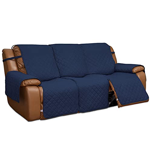 Easy-Going Sofabezug für Liegestuhl, wendbar, Couchbezug für 3-Sitzer, geteilter Sofabezug für jeden Sitz, Möbelschutz mit elastischen Bändern für Kinder, Hunde, Haustiere (3-Sitzer, von Easy-Going