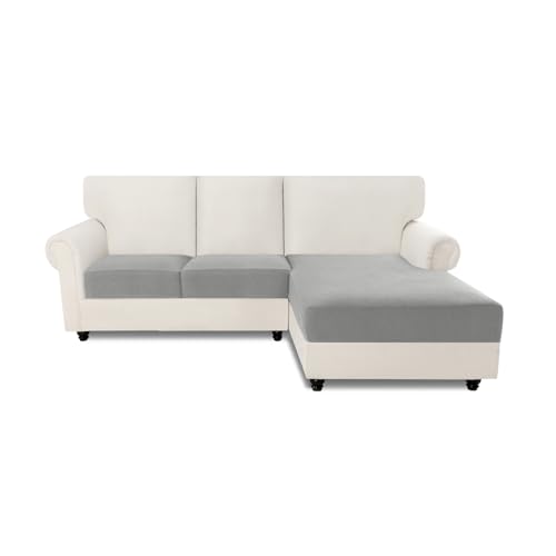 Easy-Going Stretch Sofa Couch Überzug, 3 Stück rutschfeste Sofa Sitzkissenbezüge Ecksofa L U Form, Waschbarer Jacquard Sofaschutz Sofa Cover Hund Katze, 1 Sitzer* 2 + Chaiselongue* 1, Hellgrau Easy-Going Stretch Sofa Couch Überzug, 3 Stück rutschfeste Sofa Sitzkissenbezüge Ecksofa L U Form, Waschbarer Jacquard Sofaschutz Sofa Cover Hund Katze, 1 Sitzer* 2 + Chaiselongue* 1, Hellgrau von Easy-Going