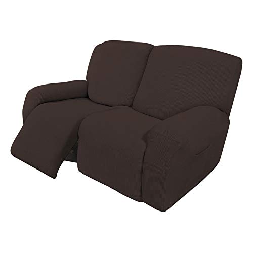 Easy-Going Stretch-Sofa-Schonbezug für Liegestuhl, Möbelschutz, Couch, weich mit elastischer Unterseite, für Kinder, Spandex-Jacquard-Stoff, klein, kariert, Schokoladenbraun von Easy-Going