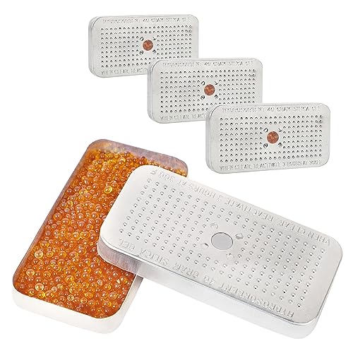 Silicagel Trockenmittel, Easy Hood 4 * 40g Wiederverwendbar Luftentfeuchter für Trocknen der Kamera Schutz vor Feuchtigkeit und Schimmel, Schubladen, Essen, Kamerataschen, Aufbewahrungsboxen von Easy Hood