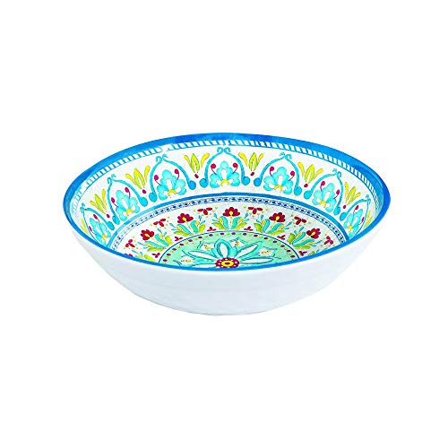 EASY LIFE Blaue Melamin-Tiefplatte mit toskanischem Muster Ø20 cm R2434-TOSC von Easy Life