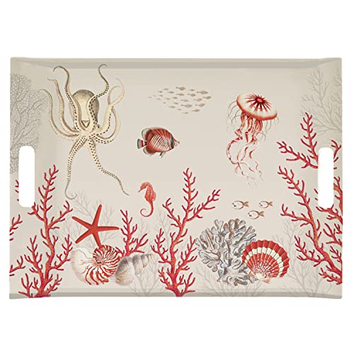 EASY LIFE Coral Reef Tablett mit Griffen 38 x 27 cm Melamin von Easy Life