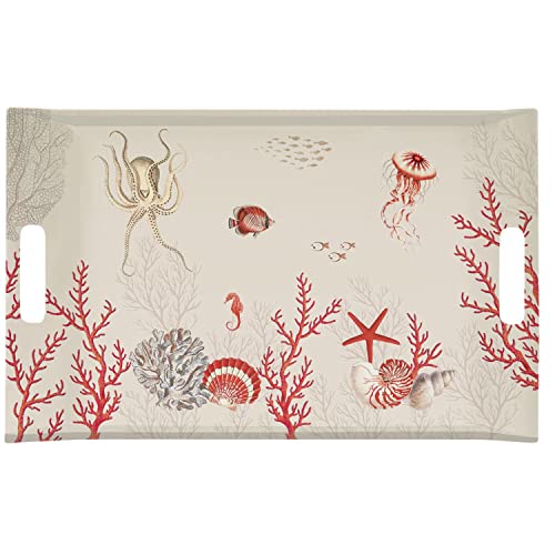 EASY LIFE Coral Reef Tablett mit Griffen 54 x 35 cm Melamin von Easy Life