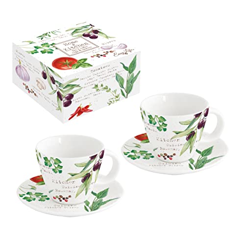 Easy Life Set mit 2 Kaffeetassen, 120 ml, aus Porzellan Easy Life Set mit 2 Kaffeetassen, 120 ml, aus Porzellan von Easy Life