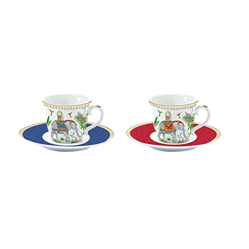 Easy Life Set mit 2 Kaffeetassen, 8 cl, aus Porzellan von Easy Life