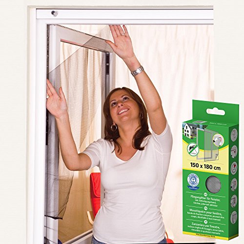 Fenster Fliegengitter Insektenschutz Gaze 150 x 180 cm weiss von Easy Life