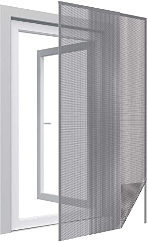 Fliegengitter für Türen mit Klettband 110 x 210 cm Anthrazit von NiNeKa