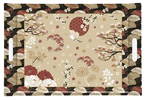 Rechteckiges Tablett, 49 x 34 cm, aus Melamin, Kimono von Easy Life