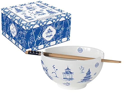 Set aus SOUPESCHALE 65 cl mit BAMBOUS PORCELAINE PAGODA von Easy Life