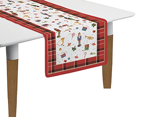 Tischläufer, 45 x 140 cm, 100 % Baumwolle, Vintage, Nutcracker von Easy Life