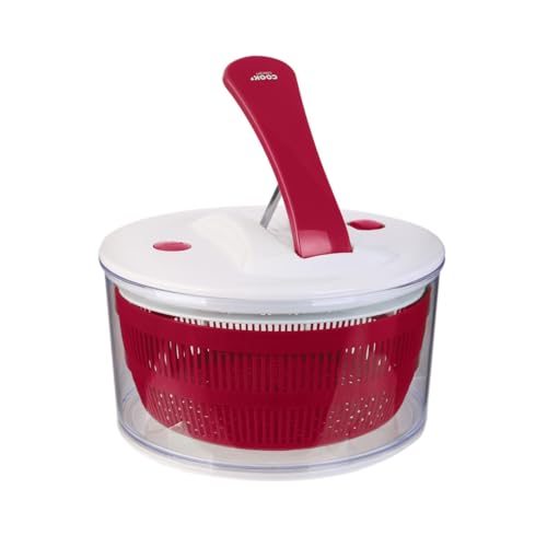 COOK CONCEPT Salatspinner, Kunststoff, Schwarz/Rot/Grün, 24,5X24,5X16,5 von COOK CONCEPT