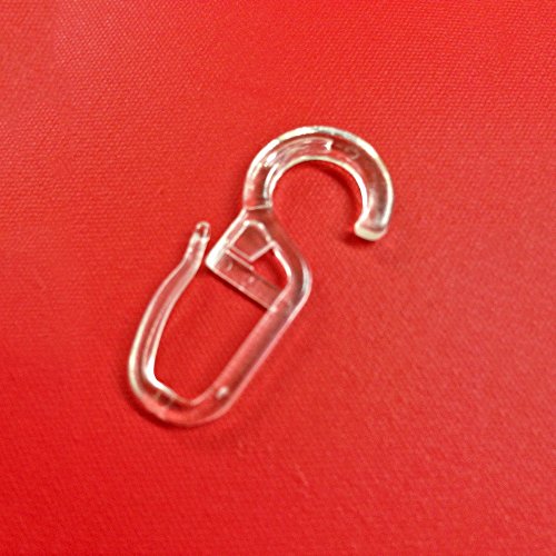 100 x Faltenhaken/ Gardinenhaken m. 10 mm Öse, glasklar 840-10 von Easy-Shadow
