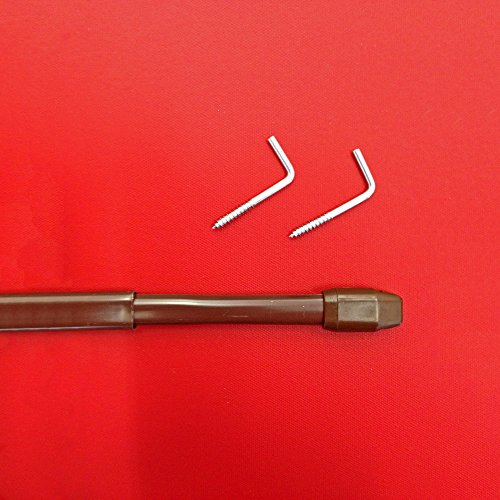 Easy-Shadow - 1 Stück Vitragestange 40-60 cm inkl. 2 Stück Schraubhaken in Farbe braun - Scheibenstange Cafehausstange ausziehbar 11 mm Höhe - braun Easy-Shadow - 1 Stück Vitragestange 40-60 cm inkl. 2 Stück Schraubhaken in Farbe braun - Scheibenstange Cafehausstange ausziehbar 11 mm Höhe - braun von Easy-Shadow