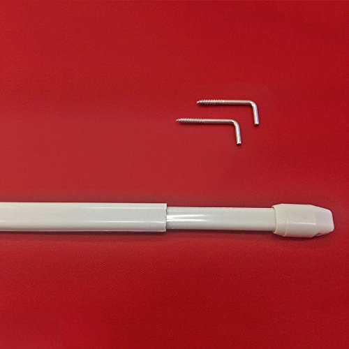 Easy-Shadow - 1 Stück Vitragestange 60-110 cm inkl. 2 Stück Schraubhaken in Farbe weiß - Scheibenstange Cafehausstange ausziehbar 11 mm Höhe - weiß Easy-Shadow - 1 Stück Vitragestange 60-110 cm inkl. 2 Stück Schraubhaken in Farbe weiß - Scheibenstange Cafehausstange ausziehbar 11 mm Höhe - weiß von Easy-Shadow