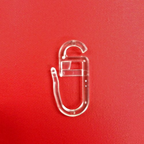 Easy-Shadow – 25 Stück Faltenlegehaken mit 3 mm Öse für Gardinenringe Überklipshaken 3mm für Gardinenstangen – glasklar von Easy-Shadow