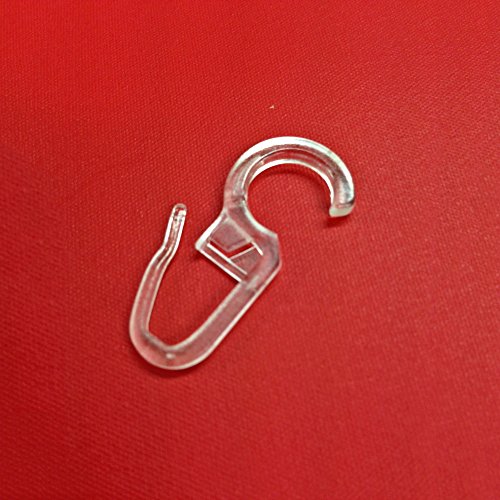 Easy-Shadow – 50 Stück Faltenlegehaken mit 12 mm Öse für Gardinenringe Gardinenhaken 12mm für Stilgarnituren – transparent von Easy-Shadow