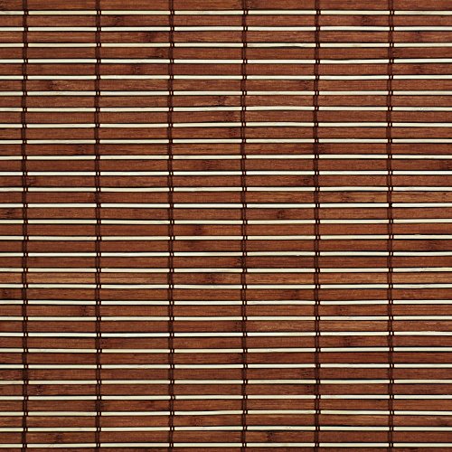 Easy-Shadow Bambusrollo Raffrollo mit Seitenzug 140 x 170 cm / 140x170 cm in der Farbe braun - Holzrollo für Tür und Fenster - Bedienseite rechts von Easy-Shadow